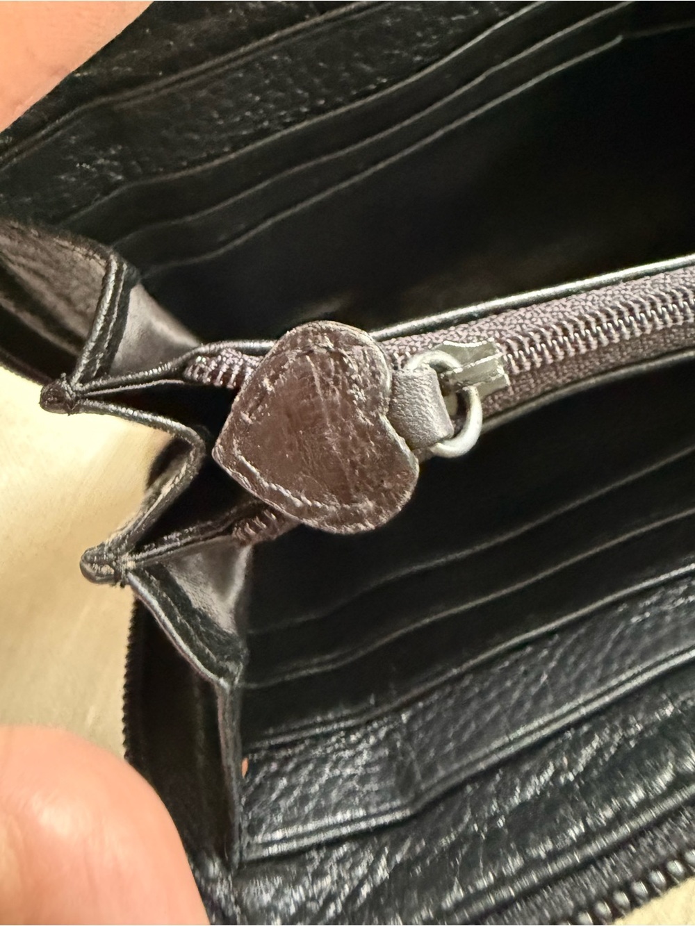 Vintage Brighton Black Croc-Embossed Leather clutch crossbody Removable strap - Picture 5 of 7
